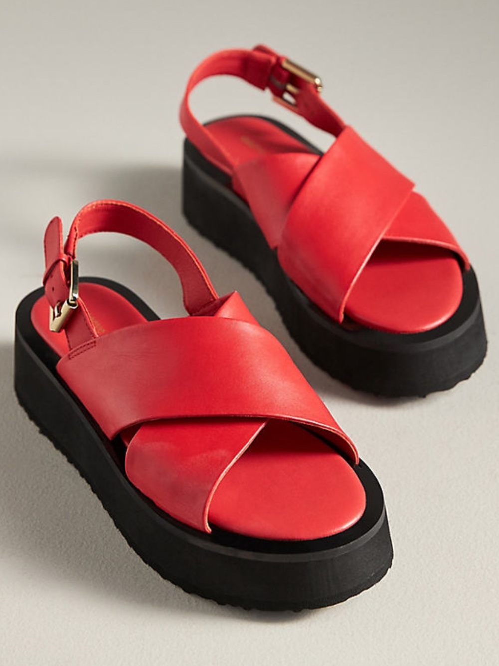 Maeve Anthropologie Chrissy Cross-Strap Platform Sandals